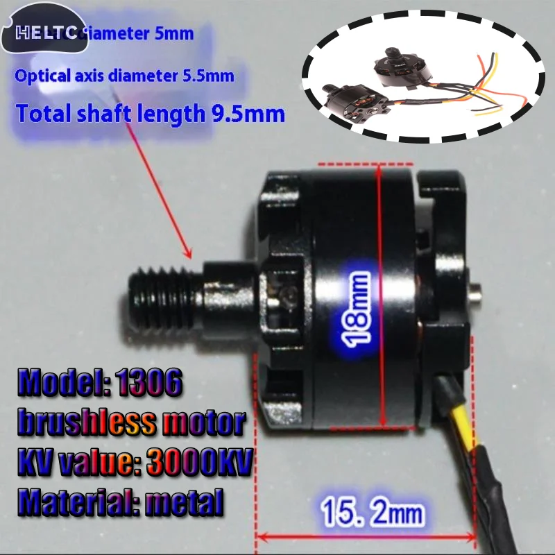 3000KV 3S 1306 CW CCW Brushless Motor DC12V Mini Outer Rotor Motor BLDC For Unmanned Aerial Vehicle RC Quadcopter Aircraft