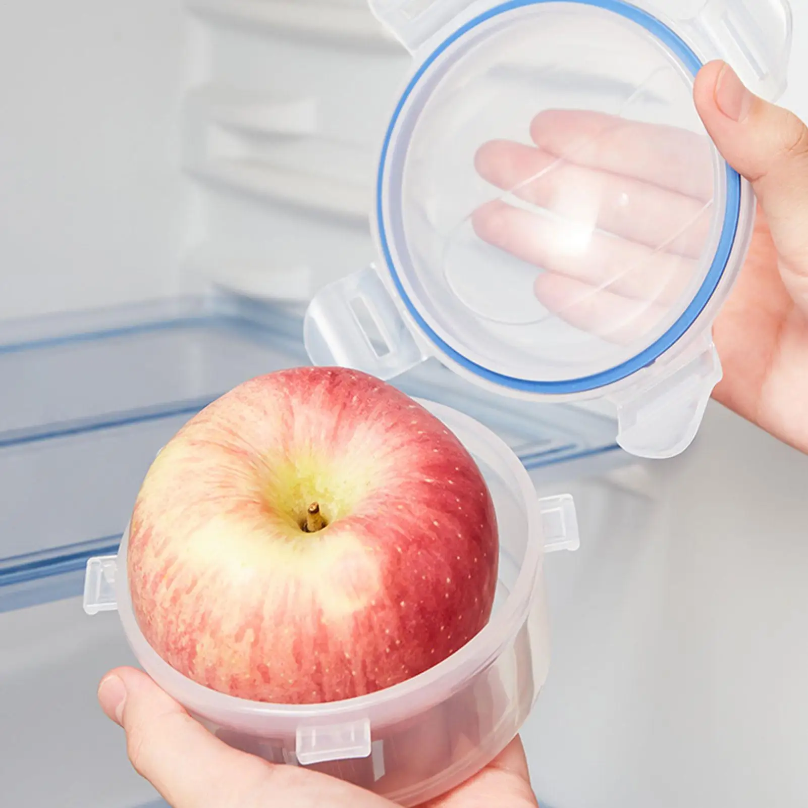 Reusable Food Saver Box Tomato Garlic Onion Lemon Keeper Refrigerator Clear Box Vegetable Fruit Holder for Food Fresh Keeping