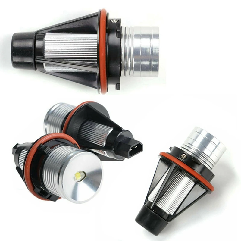 2Pair 8000K White LED Angel Eye Marker Halo Light Bulbs Lamps For-BMW E39 E53 E60 E63 E64 E66 E87 5 6 7 X3 X5