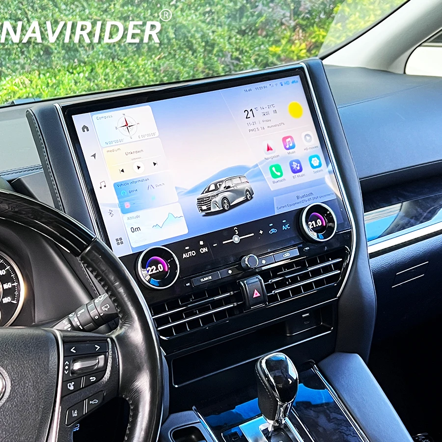 

16,8 дюйма для Toyota Alphard Vellfire обновление 40 серии 2015-2023 автомобильный радиоприемник Navi GPS Android 13 авто мультимедийный плеер 4G Carplay