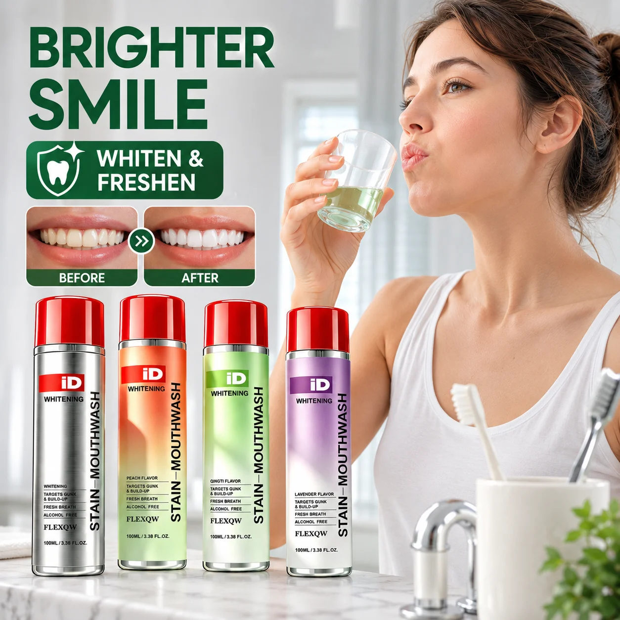 Teeth Whitening Options - Hismile ID Beyazlatıcı Ağız Çalkalama Suyu