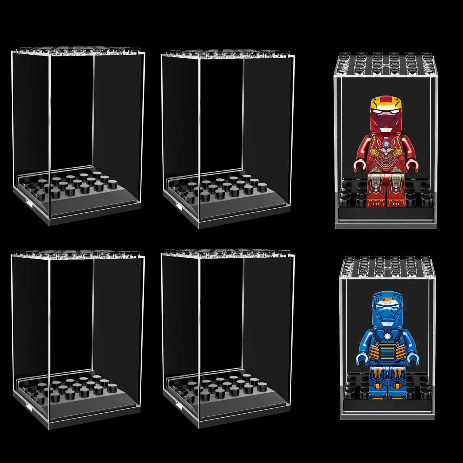 

Acrylic Figure Building Block Box Minifigures Display Case Cards Can Be Inserted Character Model Action Figure Toys Storage