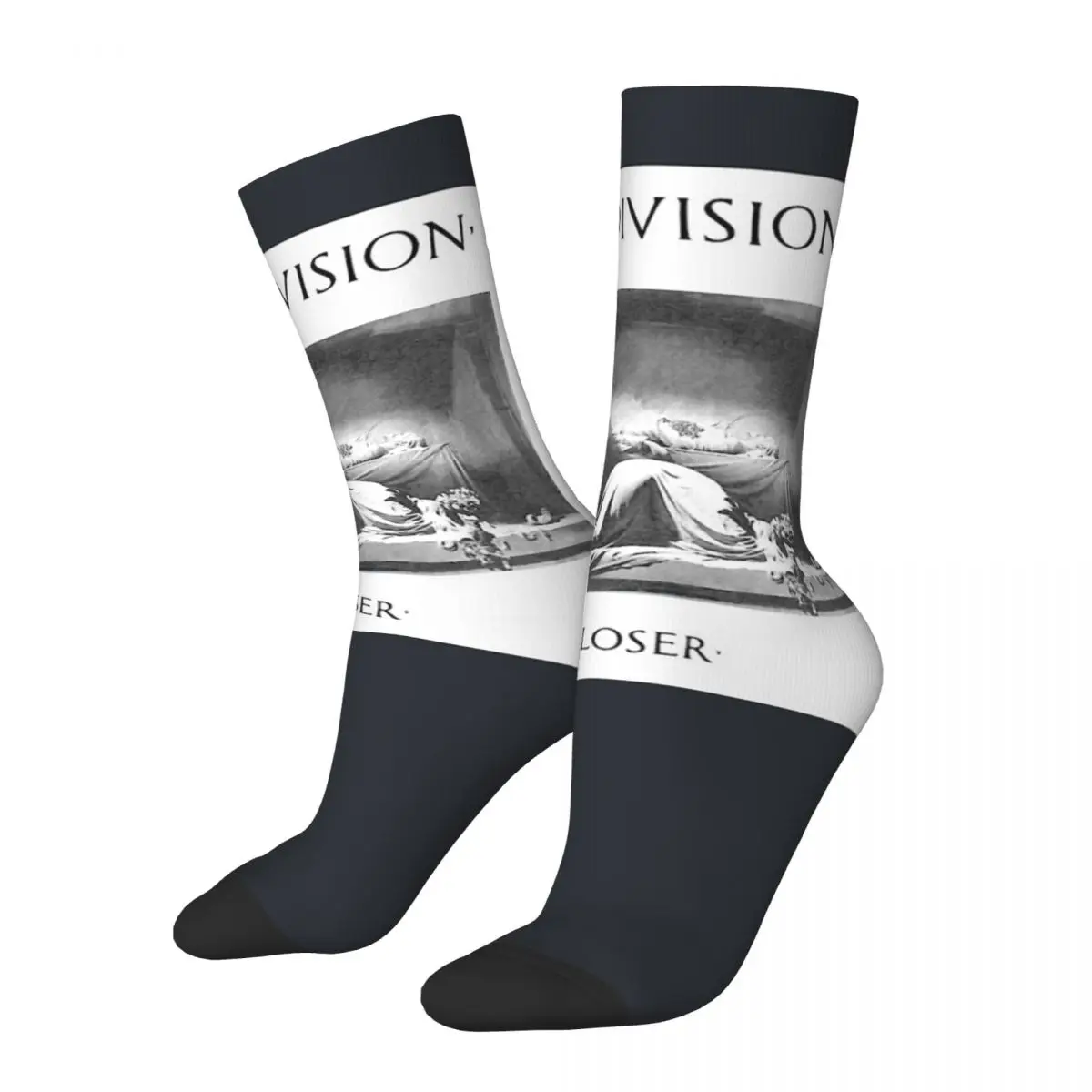 Hip Hop Retro Closer-Joy Divison Cover  Men's Socks Unisex joy division Harajuku Pattern Printed  Novelty Crew Sock tops fugees