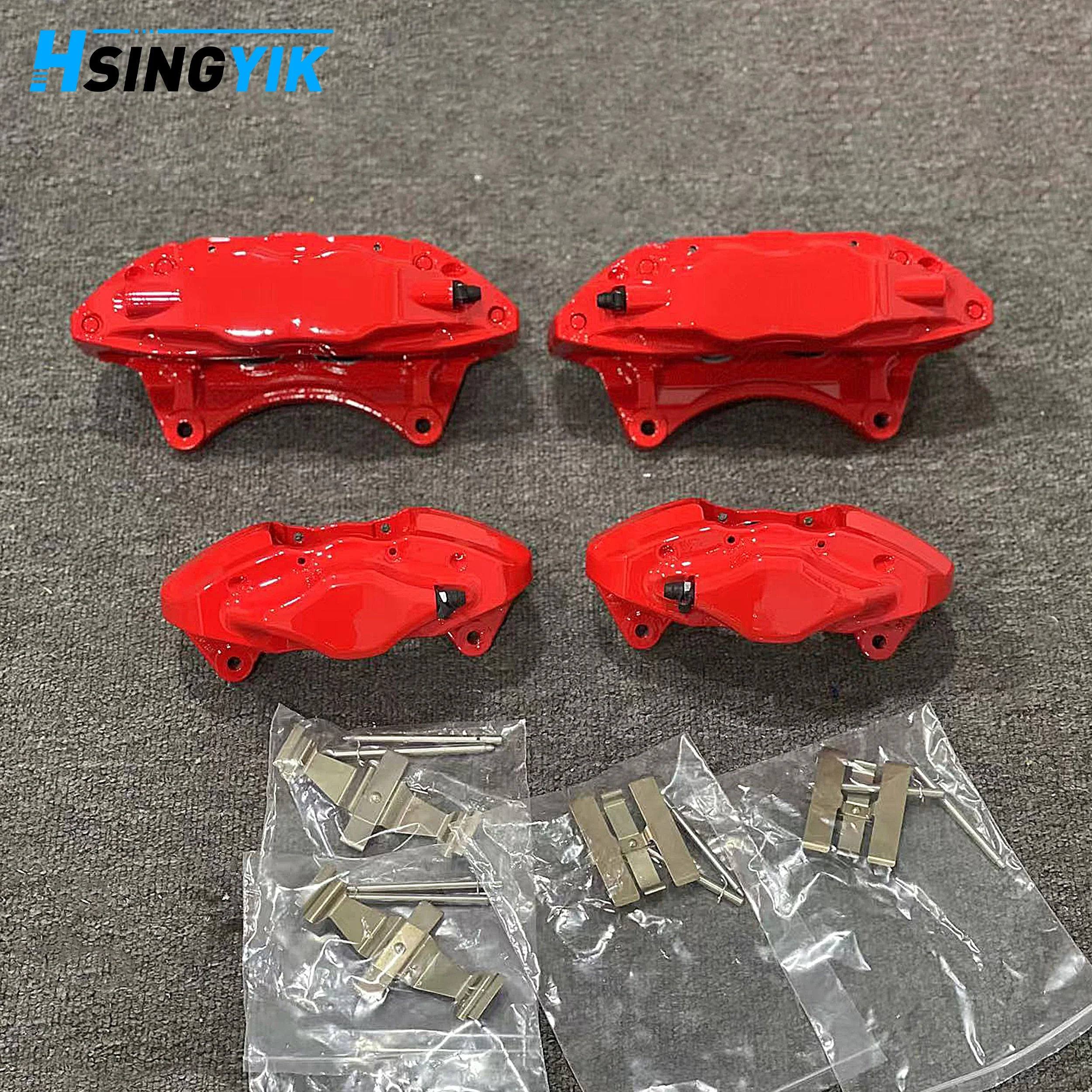 

OEM тормозной суппорт с идеальным покрытием для Subaru STi, передний и задний комплект суппортов, 4-поршневой, красный Impreza WRX