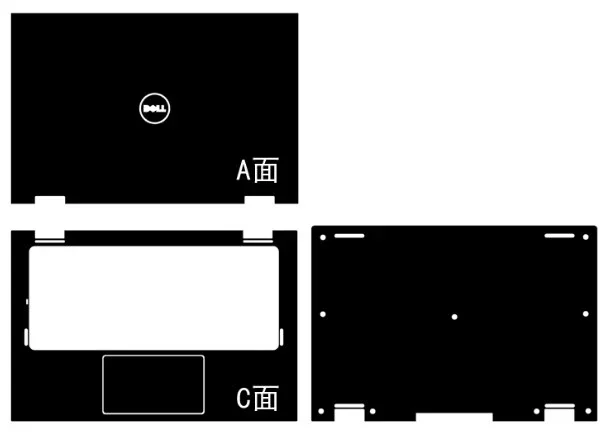 1xTop+1xPalmrest+1xBottom Skin Sticker Cover For Dell XPS 13 9300 9310 Inspiron 11-3152 3153 3147 3148 13-7352 7353 14-5482 5491