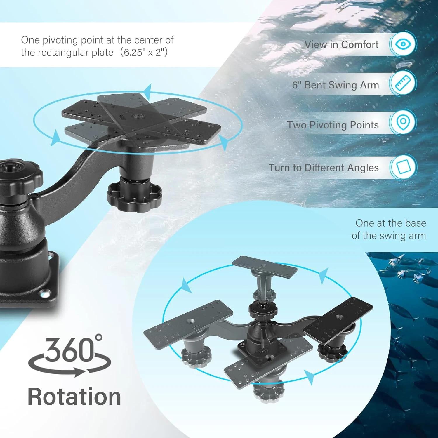 Rotation à 360 degrés, RAM-109 - Fish Finder Mount avis et prix