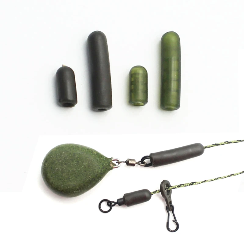 

20pcs Carp Fishing Accessories Bullet Buffer Bead Hair Chod Helicopter Rig With Swivel 8 Multi Clip For Carp Fishing Tackle