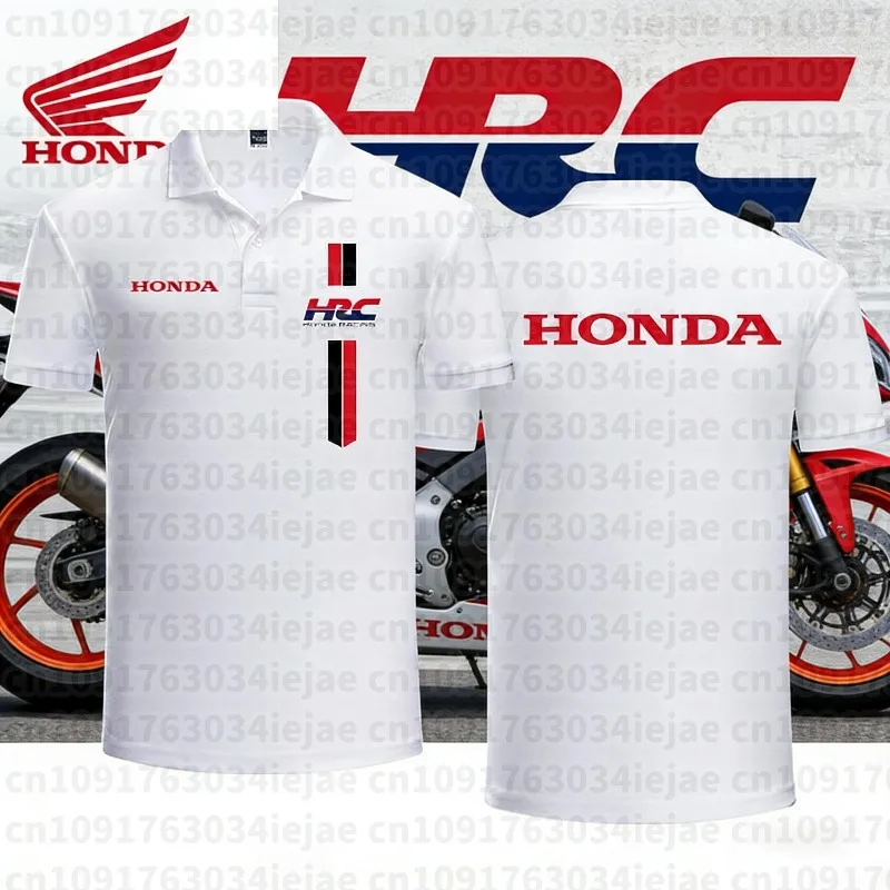 

Honda New Hot Summer HRC Honda Racing Logo Honda Racing Suit Peripheral Customized POLO Short Sleeve T-Shirt Summer Men's Casual
