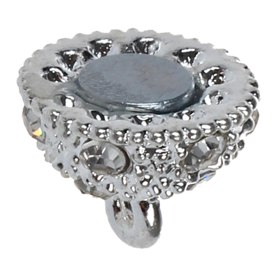 MALL 5 pcs 10 mm Ball Magnetic Clasp Rhinestone Silver