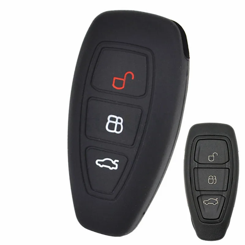 For Ford Focus Fusion Fiesta Ranger KA Kuga C-Max S-Max Galaxy Mondeo Escape Remote Fob Cover Silicone Car Key Case