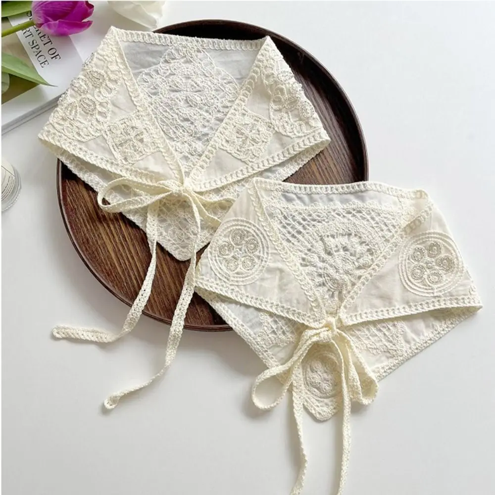 New Fashion French Pastoral Style Triangle Headband Knitted Handmade Crochet Headscarf Hat Simple Style Sweet Headband Towel