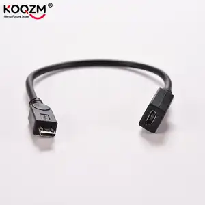 Bilashmart 0.15M 15cm Micro USB Female To Micro USB Male Connector Adapter Data Transfer Cable Phones MP3 MP4 Charging Extension Cord