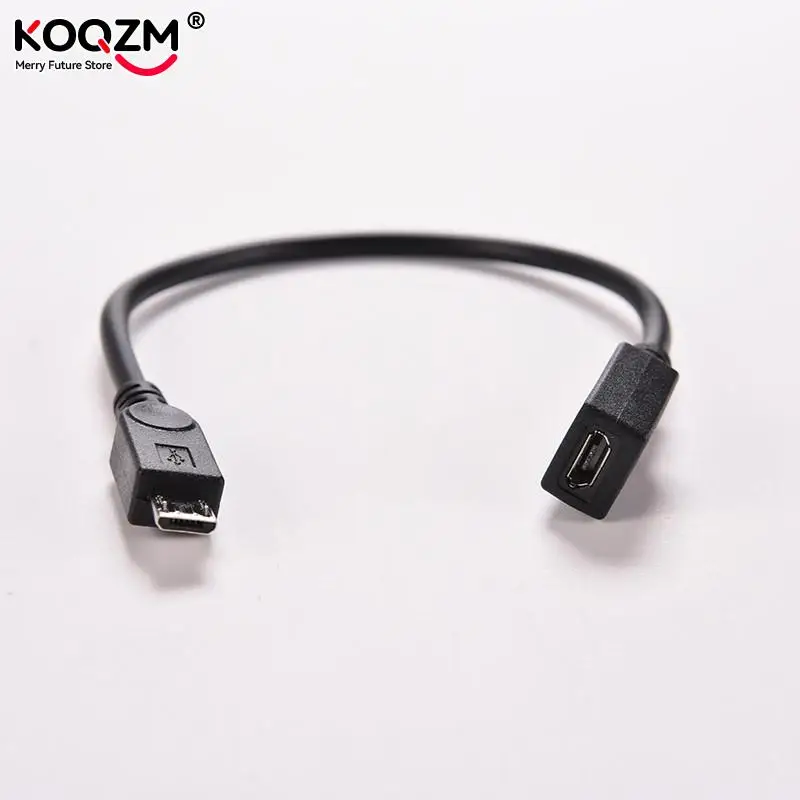 0.15M 15cm Micro USB żeńska do Micro USB Adapter z męskim złączem kabel do przesyłania danych do telefonów MP3 MP4 ładowanie rozszerzenie przewód