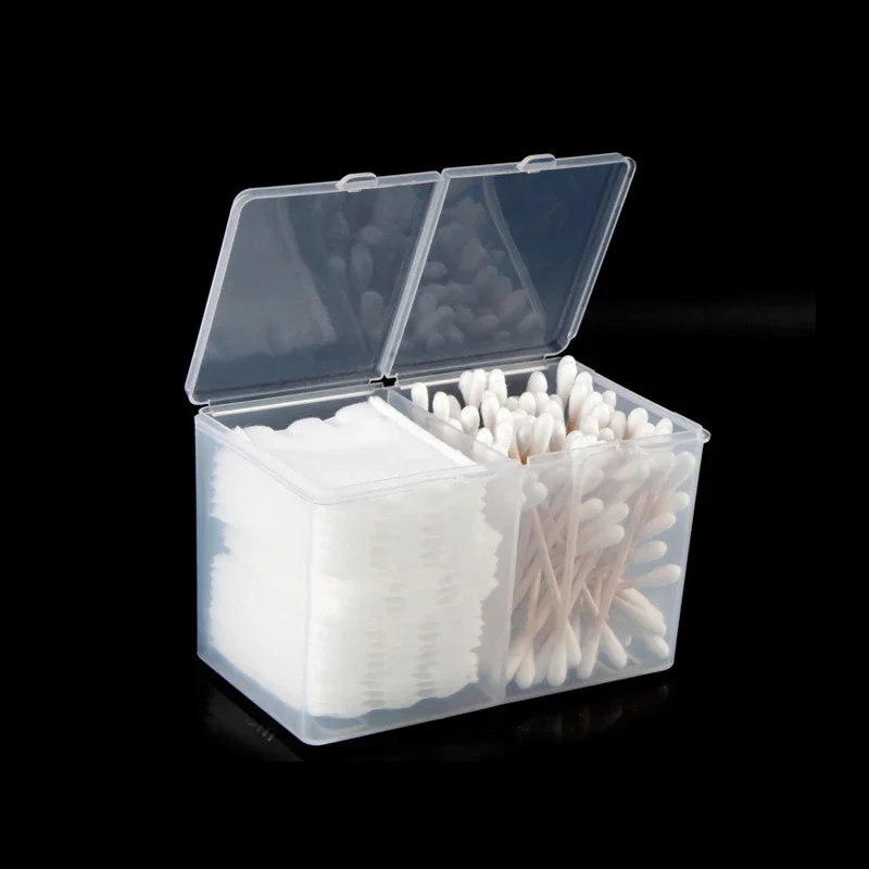 Caja de almacenamiento transparente de plástico para decoración de uñas, pincel con diamantes de imitación, bolígrafo, limas de pulido, contenedor, 1 Uds.