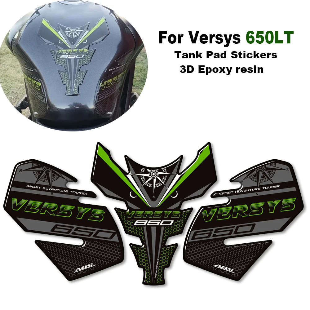 

Motorcycle Tank pad stickers Fuel Oil decals protection kit For Kawasaki Versys 650 LT 650LT Adventure