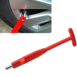 Extractor de vástago de válvula de neumático, herramientas de reparación de neumáticos de Metal, extractor de rueda de coche de Metal y plástico rojo, herramienta cambiadora de instalación