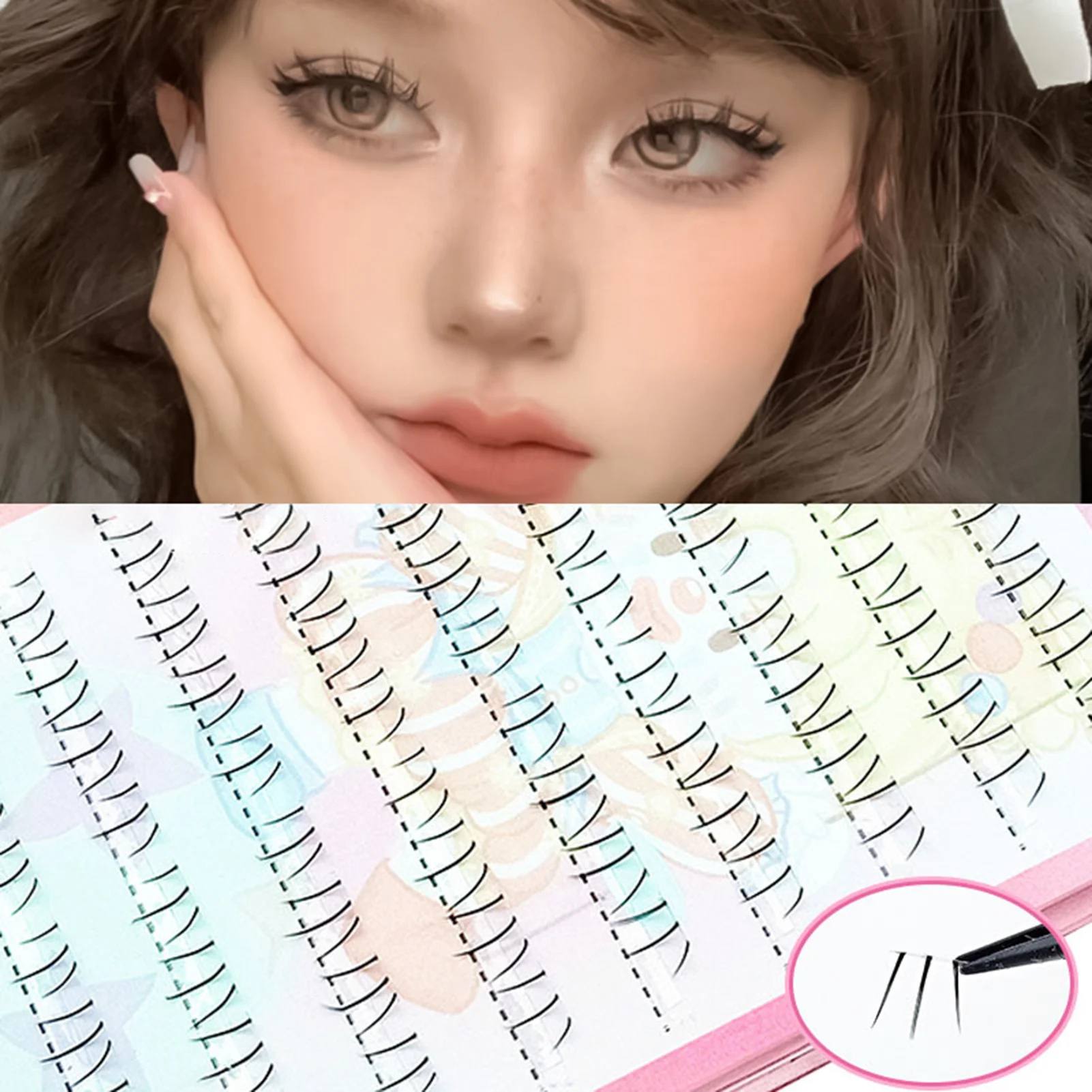 3D DIY Cosplay Fake Eyelashes Multi-Layer Thick Stage Eyelashes for Beauty Eye Cosplay DIY Makeup