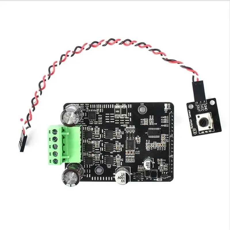 

AT82-BLDC Three Phase DC Brushless Motor Controller PWM 1600W High Power DC 6-80V Motor Driver Board Motor Regulator