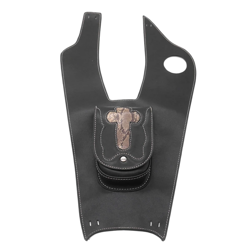 Motorfiets Kunstleer Rechter Tank Cap Paneelhoes Tas Voor Yamaha Xvs650 1999-2007