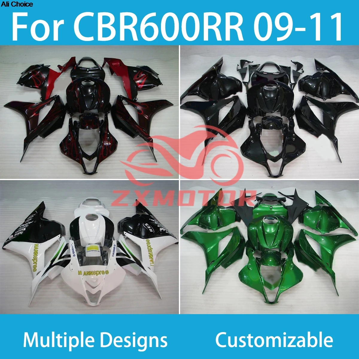 

Full Fairing Kit for Honda CBR 600RR 09 10 11 Black Motorcycle Fairings CBR600RR 2009 2010 2011