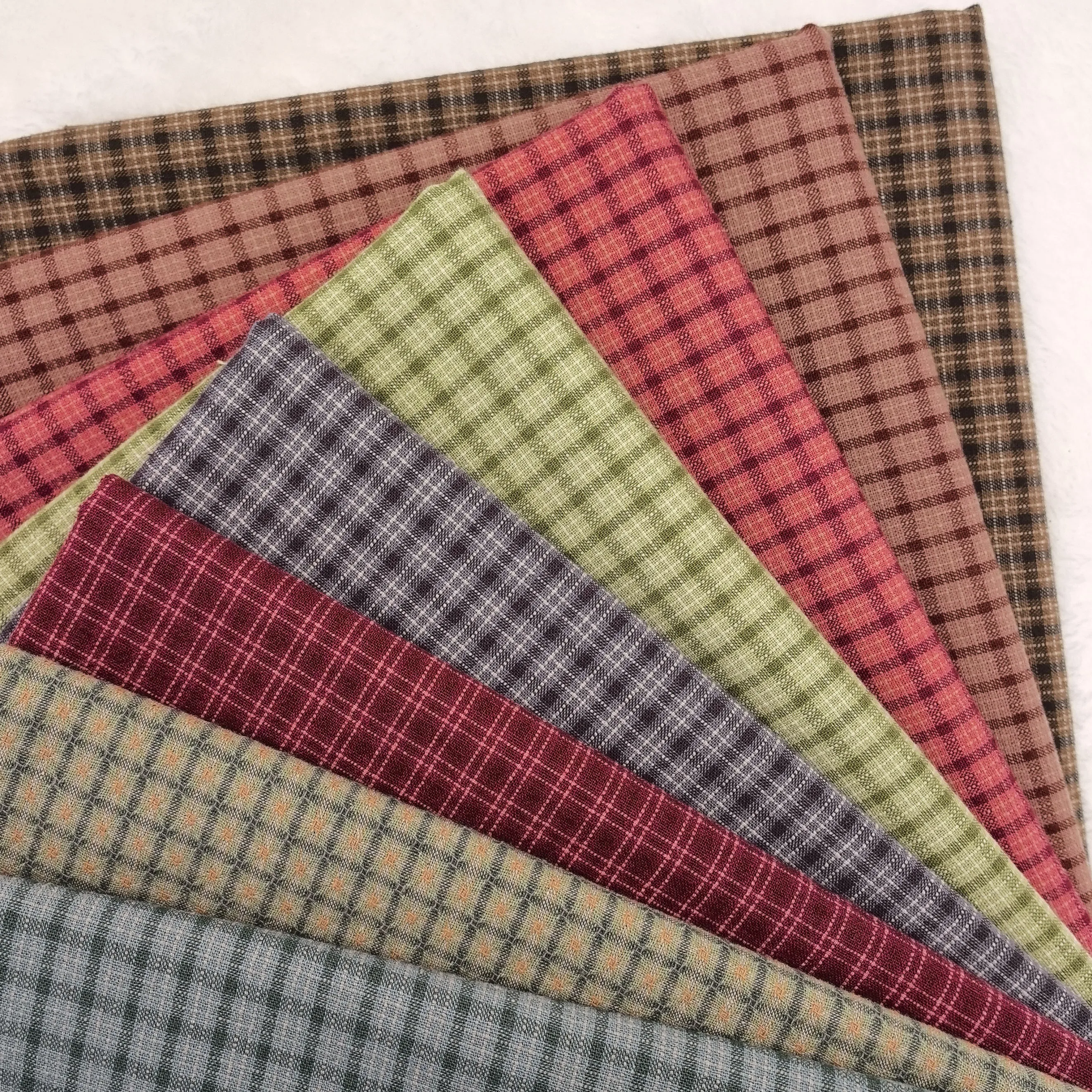 

DIY Japan Little Cloth group Yarn-dyed fabric,for sewing Handmade Patchwork Quilting ,Grid Stripe For Sewing Doll clothes