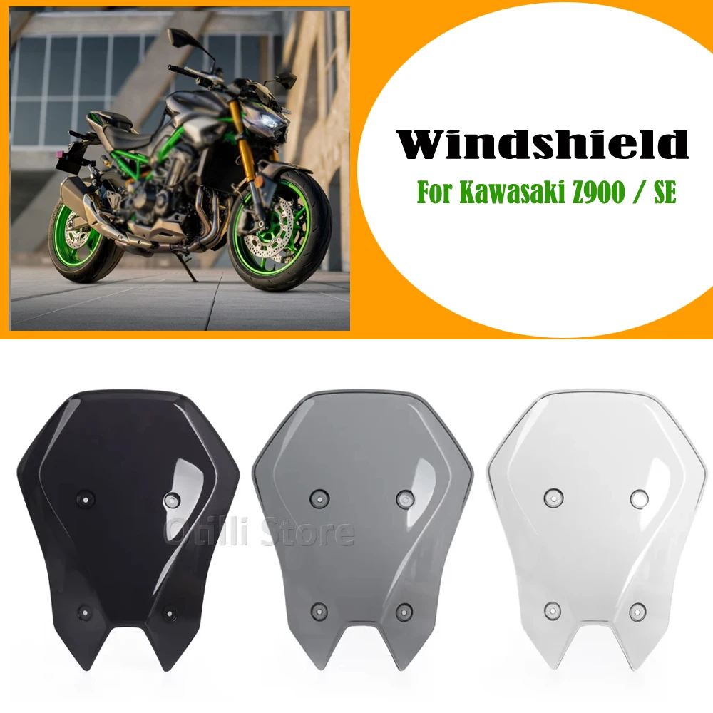 

For Kawasaki Z900 Z 900 SE 2025 Motorcycle Windshield Windscreens Wind Deflectors Shield Screen Protector Accessories