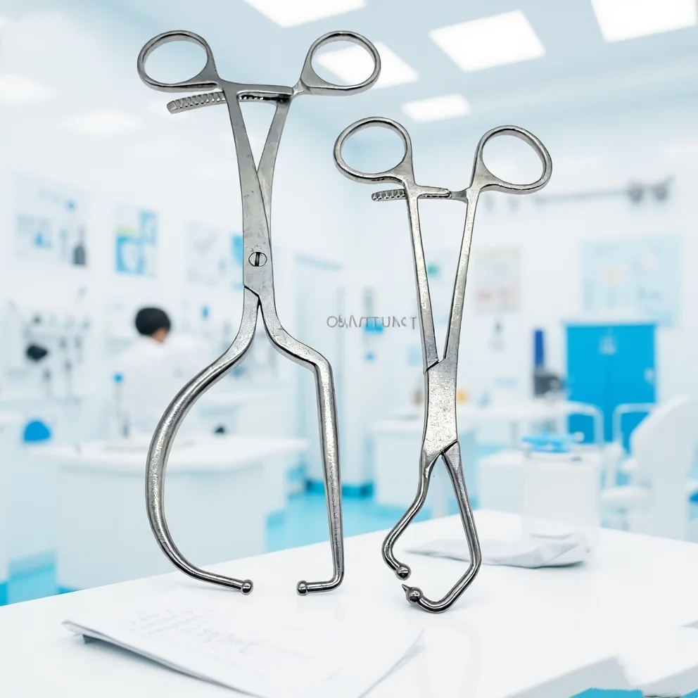 stainless-steel-half-ring-bone-forceps-with-ball-tip-plate-holding-forceps-orthopedic-pet-instrument