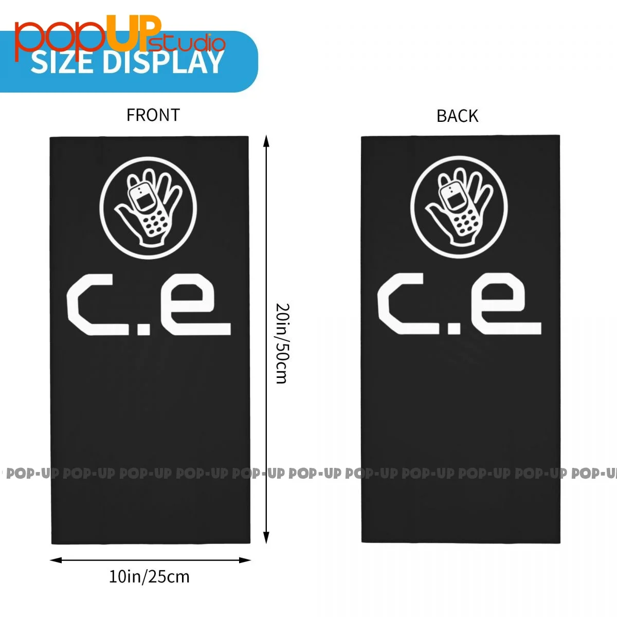 Cav Empt C.E Hand Mobile T 18Ss Retro Mobile Phone Illustration Neck Gaiter Bandana Scarf Face Mask