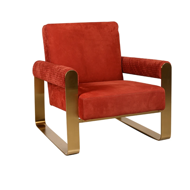 

Italian style armrest casual furniture luxury red king throne single leather sofa leisure chair