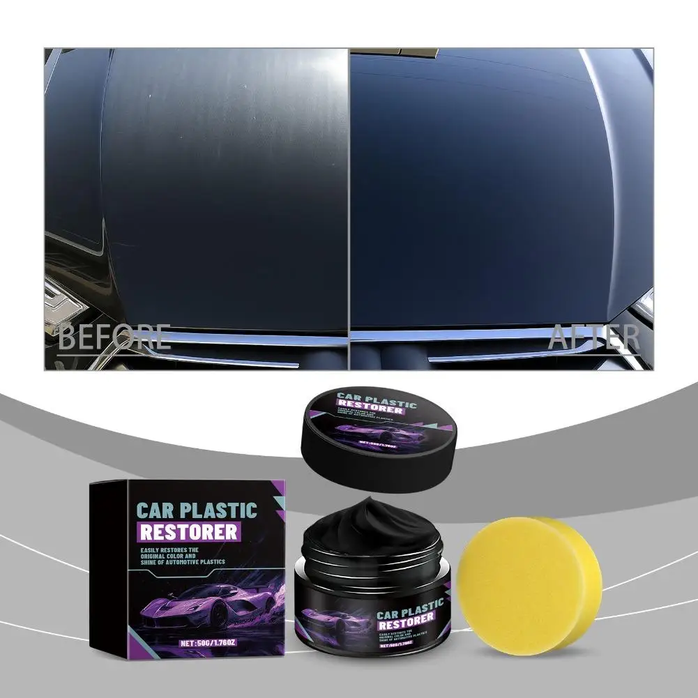 Plastic Restorer And Polish Gel Multifunctional Auto Care Product Restores Black Shine Cleans Stains For Dashboard Trim Tires