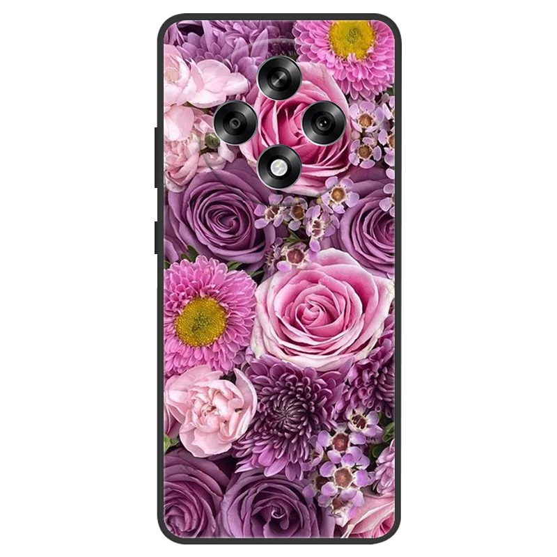 Capa para oppo a3 pro 5g capa protetora de silicone legal para oppo a3/oppoa3 pro 5g protetor de pára-choques flores fundas coque