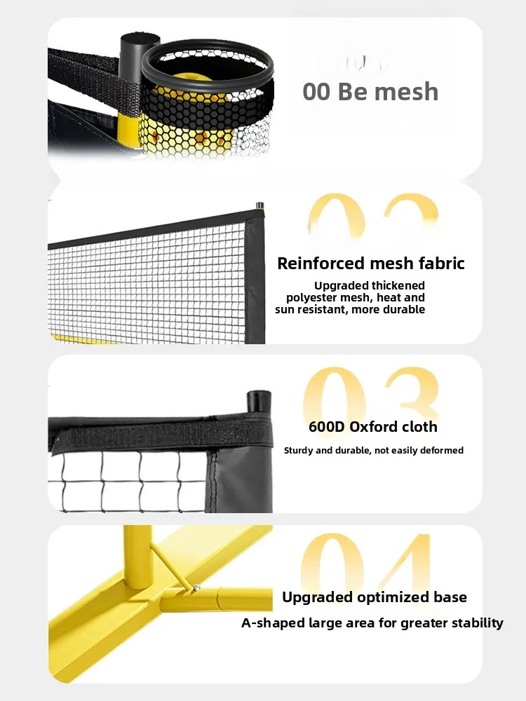 شبكة تنس محمولة للعب في الهواء الطلق، شبكة تنس احترافية للنزهات، معدات تدريب التنس، ماركة أخرى PK00 #2