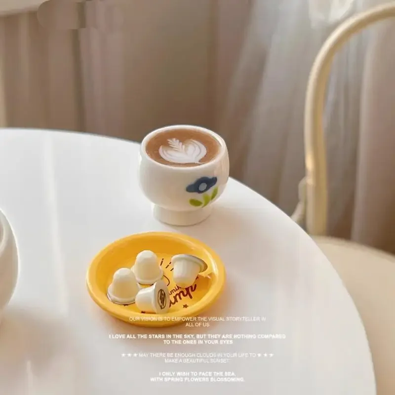 1 Set 1/6 Dollhouse Miniature Electric Coffee Machine Model Kitchen Baking Accessories For Doll House Decor Pretend Play Toys