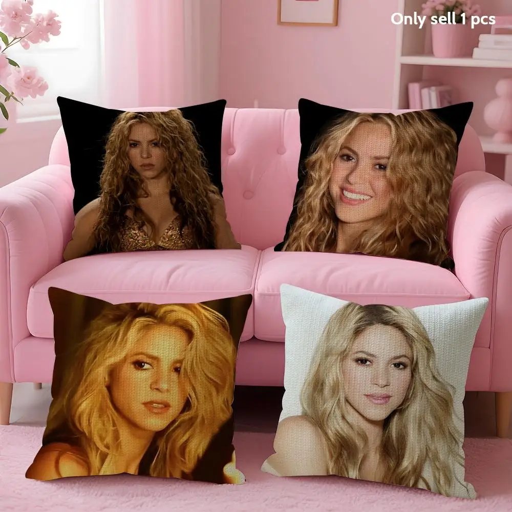 Popular Singer S-Shakira Cushion Cover Decorative Linen Throw Pillow Case Soft For Bed Sofa Car Home Decor