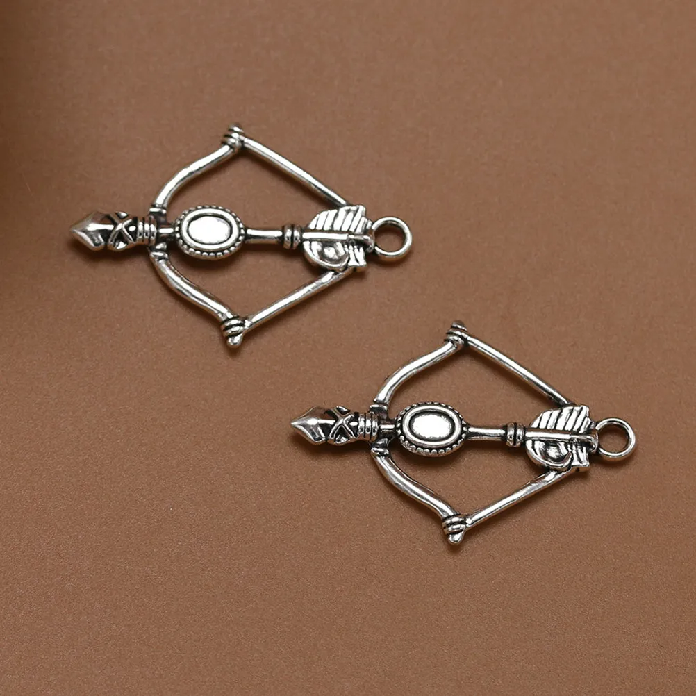 20Pcs Alloy Bow Arrow Charm Pendants DIY Jewelry Making Set Perfect for Necklace Bracelet Dangle Scrapbooking Keyring Anklet view 4