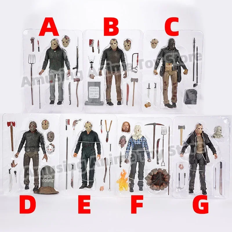 الكلاسيكية الرهيبة فيلم NECA الجمعة جيسون Voorhees البلاستيكية عمل نموذج لجسم دمية لعبة هدية