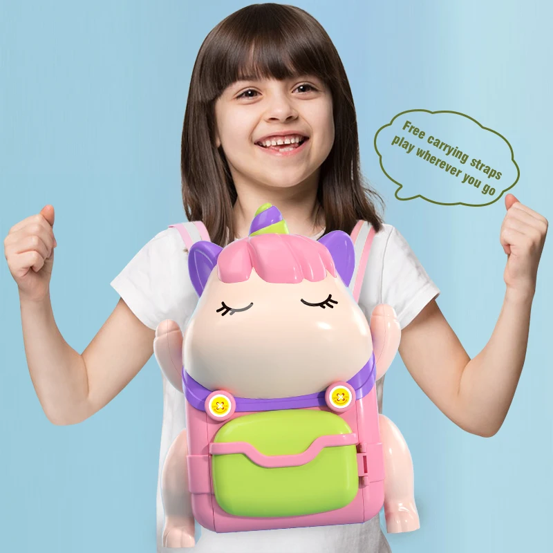 Zaino Mobili Miniature Casa delle bambole Giocattolo per bambini Accessori Sedie Cucina Giocattolo Casa da gioco con luce Compleanno Ragazza Ragazzi Regalo