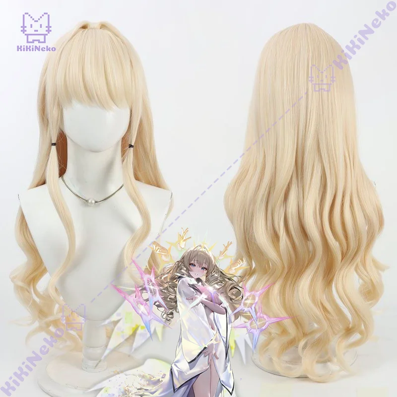 Game Crown Cosplay Wig Gold Long Curly Cosplay Wig For Comicon Party Adult Women Men