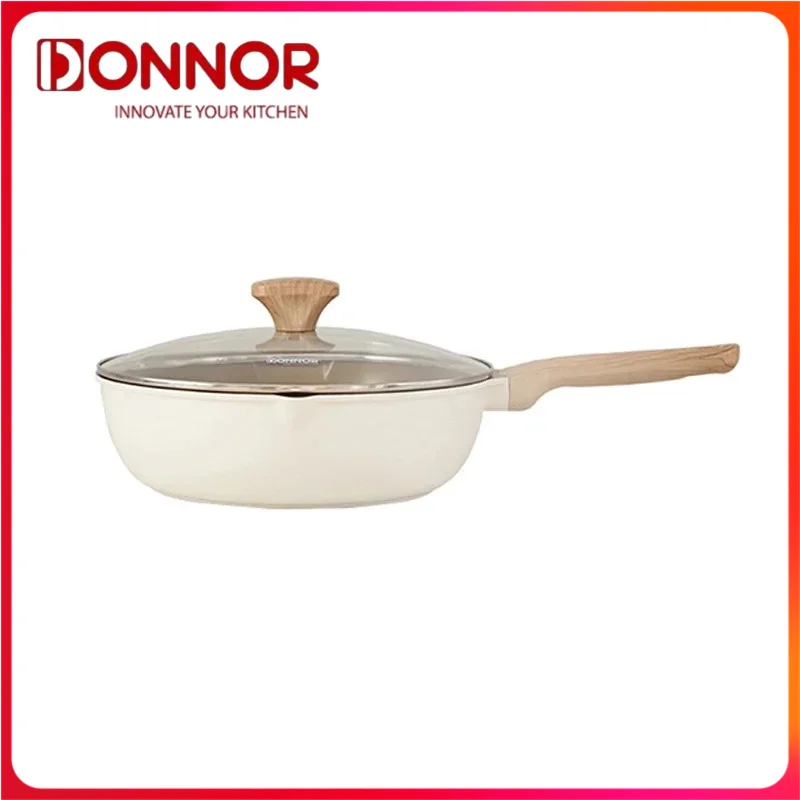 

Сковорода DONNOR, сковорода с антипригарным покрытием, бытовая кастрюля с защитой от ожогов, кухонные аксессуары для газовой индукционной плиты