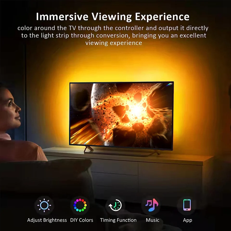 アンビエントテレビ PC バックライト LED ストリップライト HDMI