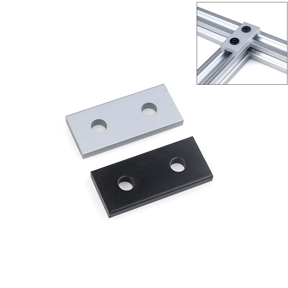 10Pcs Openbuilds 2 Hole Joining Strip Plate for 20 Series Aluminum Extrusion Profiles CNC Router Machine 3D Printer Parts