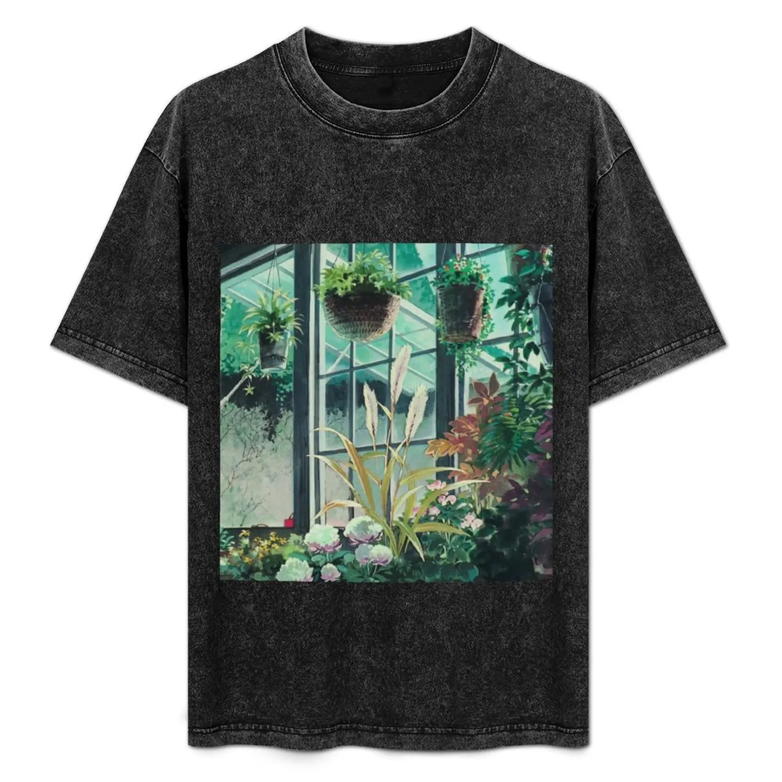 Anime Plants Scenery T-Shirt oversized cheap stuff blue archive custom shirt mens champion t shirts