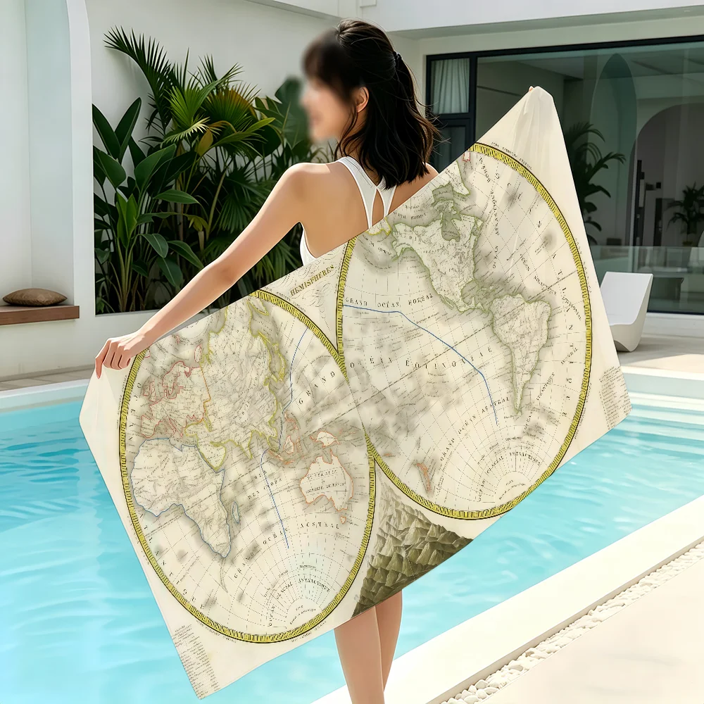 Antika Dünya Haritası Havlu Pl - Travel Yoga Accessories incelemesi ve fiyatı