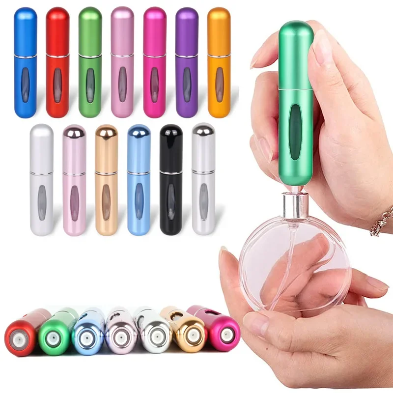 

5ml Perfume Refill Bottle Portable Mini Refillable Spray Jar Scent Pump Empty Cosmetic Containers Atomizer for Travel Tool Hot