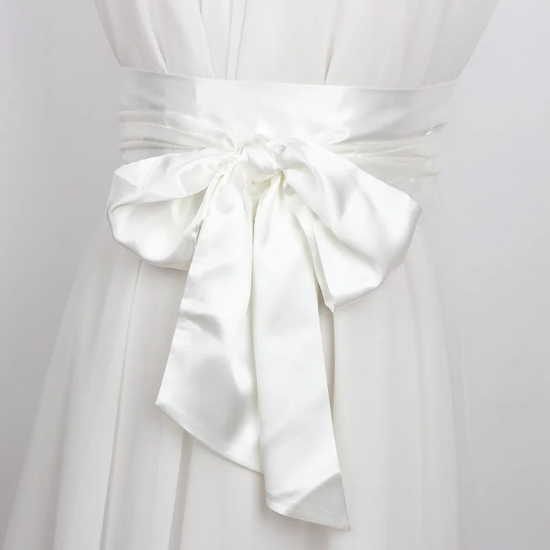 

250Cm Satin Silk Wide Belt Women Long Waistbands Japanese Obi Lace Up Waistbands Hanfu Belt Corset Belt Fabric Ribbon Cummerbund