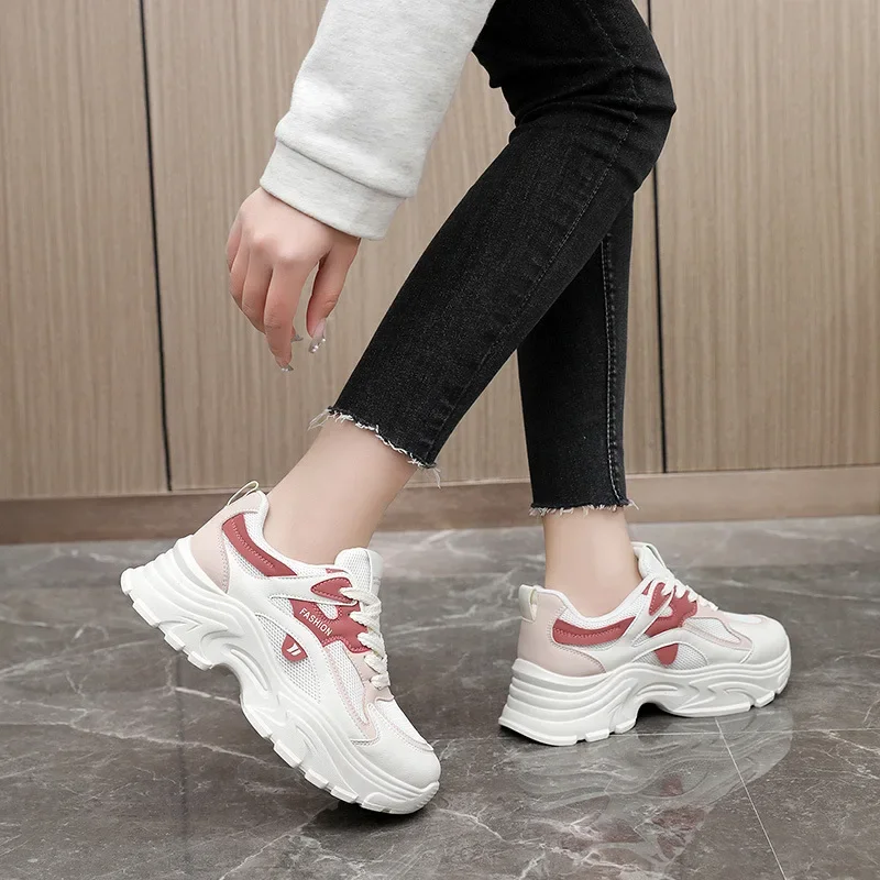 Fashion Woman\'s Sneakers Spring Breathable Comfortable Platform Running Shoes for Women Korsan Anti-slip Tenis Trainers Hot Sale