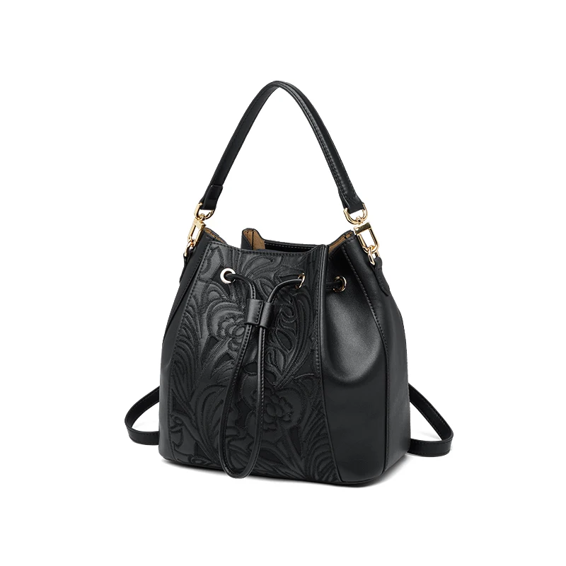 ZOOLER NEW Embroidery Luxurious Women Leather Shoulder Bags Backpacks Buckets Purses Women Style Fashion Bags#YH688