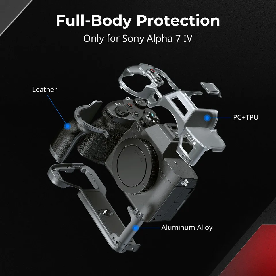 4798 Hybrid Modular Camera Case for Sony Alpha 7 IV Ergonomic Grip with Arca-Swiss Plate Small Camera Cage