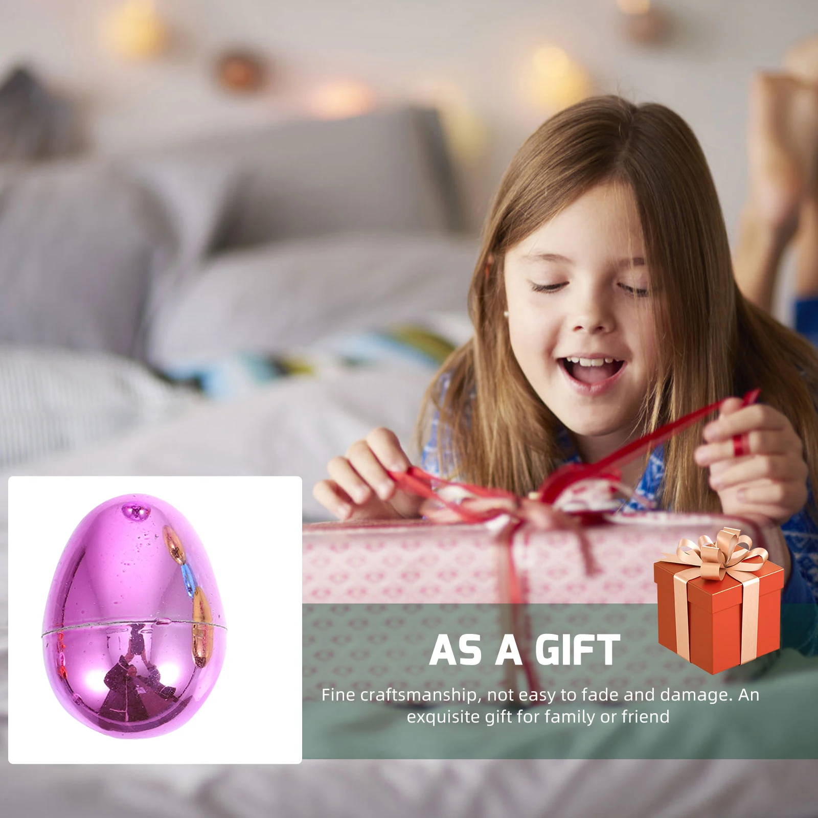 

24pcs Bright Plastic Easter Eggs Decorative Fillable Toys naments Festival Empty Egg Layout Gifts