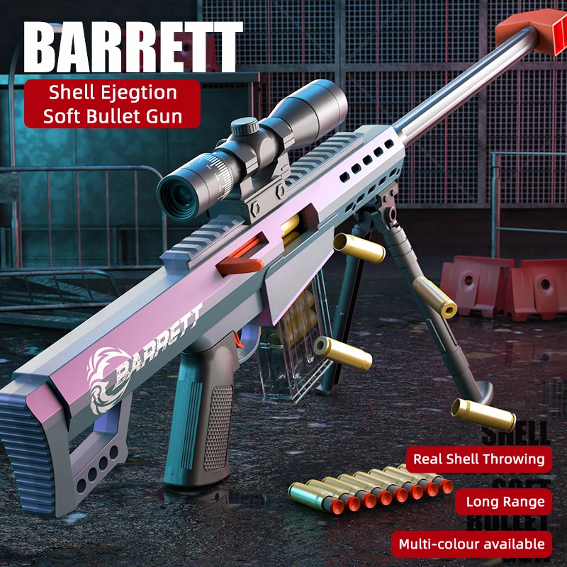 

Small Sniper Rifle Manual Loading Launchable Shell Ejection Soft Bullet Toy Gun Children And Boys Toys